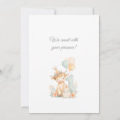 Baby Girl 1st Birthday highland cow 招待状 (裏面)