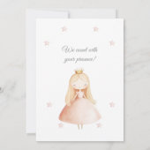 Baby Girl 1st Birthday Princess Invitation 招待状 (裏面)