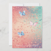 Baby Girl and her Puppy | Baby Shower Watercolor 招待状 (裏面)