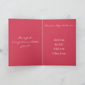 Baby Girl Annucementあなたの写真でかわいい –  案内状 (内部)