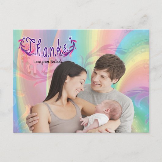 Baby girl, Arigatou gozaimasu (or just "Arigatou") ポストカード (正面)