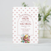 Baby Girl Bee Sleeping In a Rose 招待状 (スタンド正面)