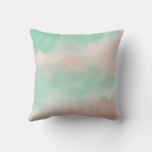 Baby Girl Birth Stats Pink Cloud クッション (裏面)