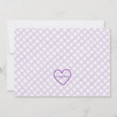 Baby Girl Blocks, Purple Watercolor Baby Shower 招待状 (裏面)