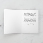 Baby Girl Bunny in High Chair With 1st BDay Cake カード (内部)