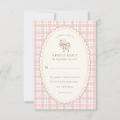 Baby Girl | Chick Watercolor Pink 返信カード (正面)