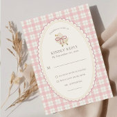 Baby Girl | Chick Watercolor Pink 返信カード