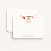 Baby Girl Clothesline Nursery Note Card 招待状