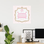 Baby Girl Crib Poster ポスター (ホームオフィス)