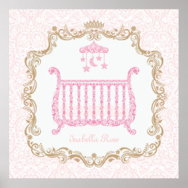 Baby Girl Crib Poster ポスター