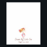 Baby Girl Fingerprint Balloon Guestbook ポスター<br><div class="desc">Leave an impression of a memorable day with a unique, and personal, way to record your guests! Interactive, creative and a beautiful keepsake to cherish for years to come! Unlike a boring guest book that sits on a table, collecting dust, this guestbook alternative is a work of art to hang...</div>
