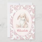 Baby Girl First Birthday Party Invitation 招待状 (裏面)