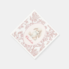 Baby Girl First Birthday Party Napkins  スタンダードカクテルナプキン