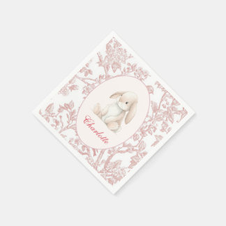 Baby Girl First Birthday Party Napkins スタンダードカクテルナプキン