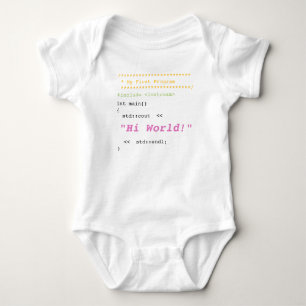Baby Girl First C++プログラム ベビーボディスーツ