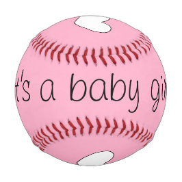 baby girl gender reveal baseball by dalDesignNZ 野球ボール