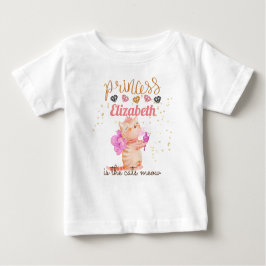 Baby Girl Gives 1stバースデーシャワープリンセス猫 ベビーTシャツ