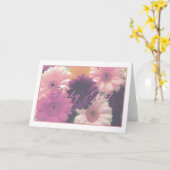 Baby Girl Greeting Card (Script) カード (黄色い花)