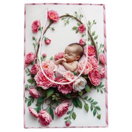 Baby Girl in a Carnation Cradle  January’s Tender  ミディアムペーパーバッグ