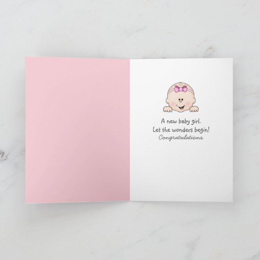 Baby Girl in Clouds カード (内部)