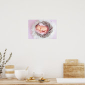 Baby Girl in Her Nest ポスター (キッチン)