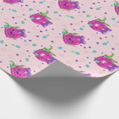 Baby Girl Kawaii Octopus ラッピングペーパー (角)