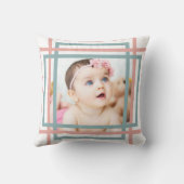 Baby Girl Keepsake写真誕生統計 クッション (裏面)