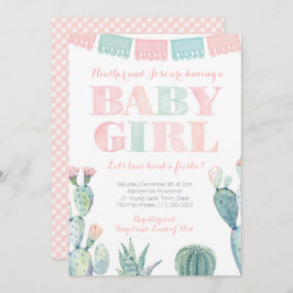 Baby Girl Mexican Taco Bour A Fiesta Baby Shower 招待状