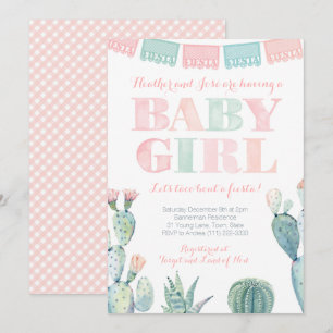 Baby Girl Mexican Taco Bour A Fiesta Baby Shower 招待状