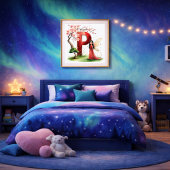 Baby Girl Nursery Letter P Fairy Floral ポスター