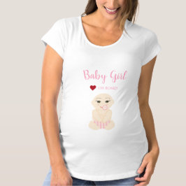 Baby Girl On Board Quote in Pink Design Tシャツ