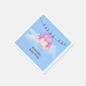 Baby Girl on Clotheslineナプキンス スタンダードカクテルナプキン (角)