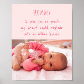 Baby Girl Photo and Cute Words for Mommy ポスター (正面)