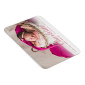 Baby Girl Photo Birth Announcementスクリプト名 マグネット (右側)