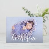 Baby Girl Photo Collage Birth Announcements (スタンド正面)