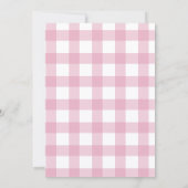 Baby Girl Pink and White Teddy Bear Baby Shower 招待状 (裏面)