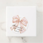 Baby Girl Pink Bow Baby Shower フェイバータグ (インサイチュ)