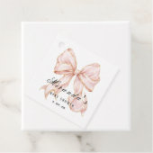 Baby Girl Pink Bow Baby Shower フェイバータグ (インサイチュ)
