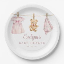 Baby Girl Pink Clothesline Baby Shower
