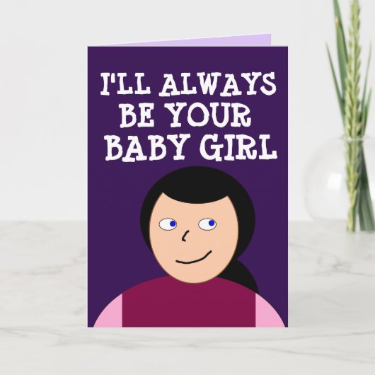 BABY GIRL ROMANTIC CARD FOR HE MAH LOVE YOU カード (正面)