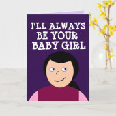 BABY GIRL ROMANTIC CARD FOR HE MAH LOVE YOU カード (黄色い花)