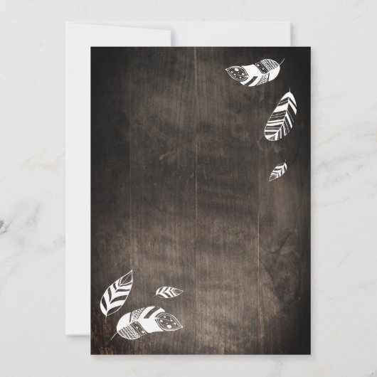 Baby girl Rustic adventure babyshower 招待状 (裏面)