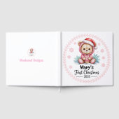 Baby Girl’s First Christmas Guest Book – ゲストブック (全面)