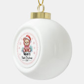 Baby Girl’s First xmas Ornament – Personalised セラミックボールオーナメント (右)