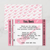 BABY GIRL SHOWER CONCERTチケットありがとう (正面/裏面)