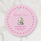 Baby Girl Shower Favor Tag フェイバータグ (裏面)