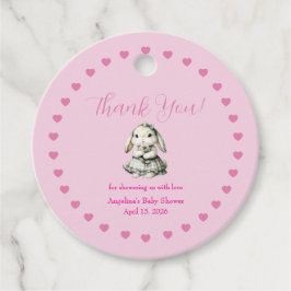 Baby Girl Shower Favor Tag フェイバータグ