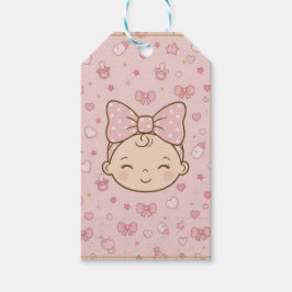 Baby girl shower gift tags ギフトタグ
