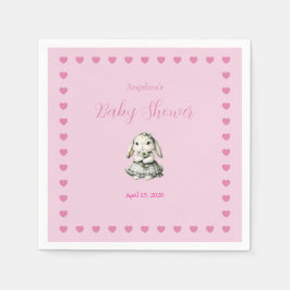 Baby Girl Shower Paper Napkin スタンダードカクテルナプキン