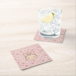 Baby girl shower papy coaster スクエアペーパーコースター